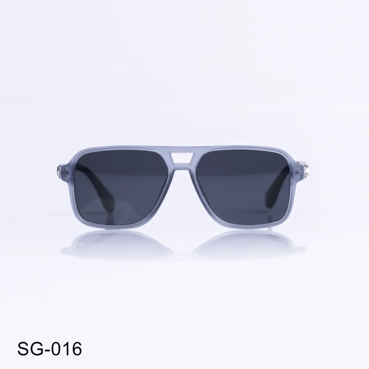 SG-016 - Fashionable Transparent Grey Rectangle Sunglasses