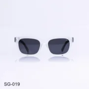 SG-019 - Classic Transparent Frame White Wayfarer Sunglasses