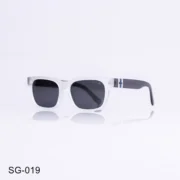 SG-019 - Classic Transparent Frame White Wayfarer Sunglasses