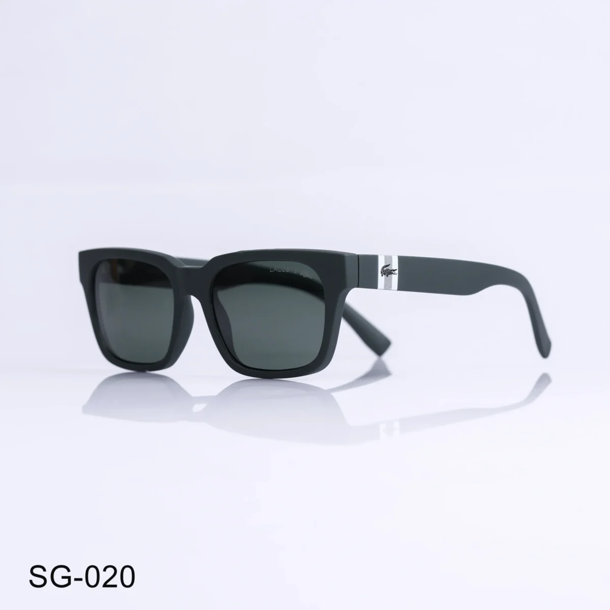 SG-020 - Modern Matte Frame Green Wayfarer Sunglasses