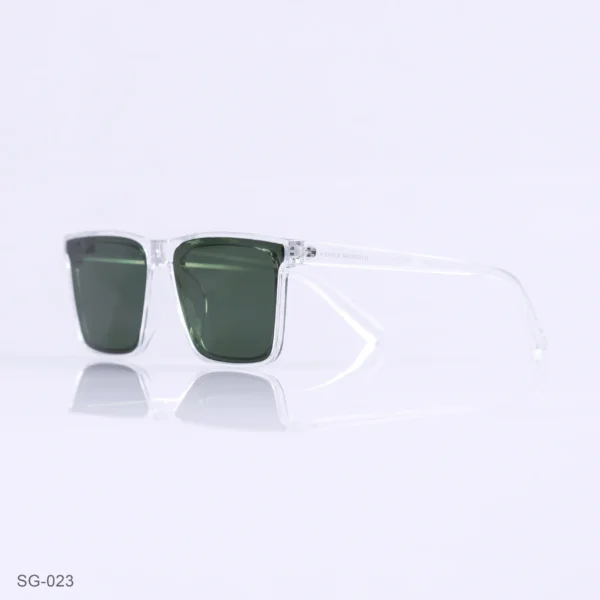 SG-023 - Classic Transparent White Retro Square Sunglasses