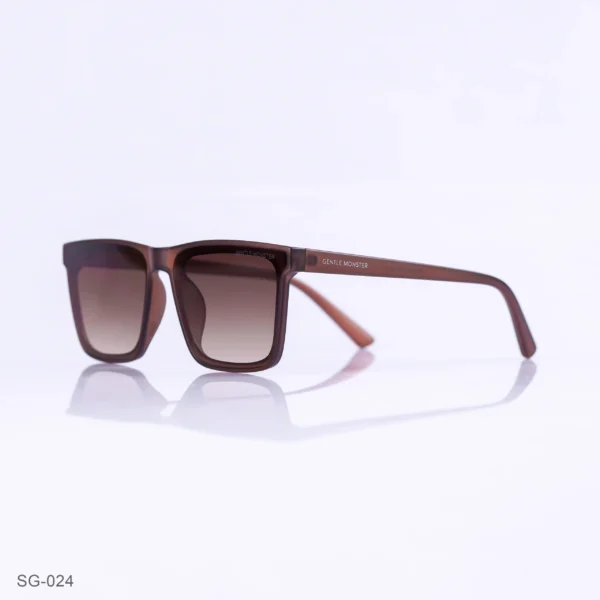 SG-024 - Classic Brown Gradient Retro Square Sunglasses
