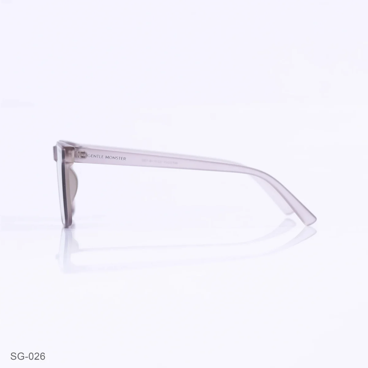 SG-026 - Classic Transparent Beige Retro Square Sunglasses