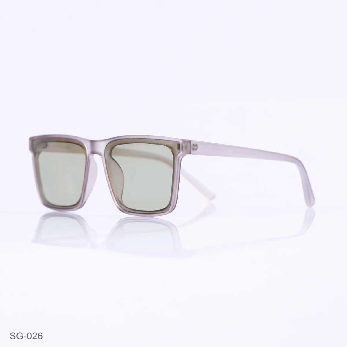 SG-026 - Classic Transparent Beige Retro Square Sunglasses