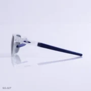 SG-027 - Stylish Clear Frame Wayfarer Sunglasses with Blue Temples