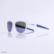 SG-027 - Stylish Clear Frame Wayfarer Sunglasses with Blue Temples