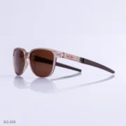 SG-028 - Stylish Transparent Brown Frame Wayfarer Sunglasses with Brown Temples