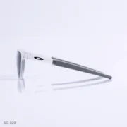 SG-029 - Stylish Transparent White Frame Wayfarer Sunglasses with Gray Temples