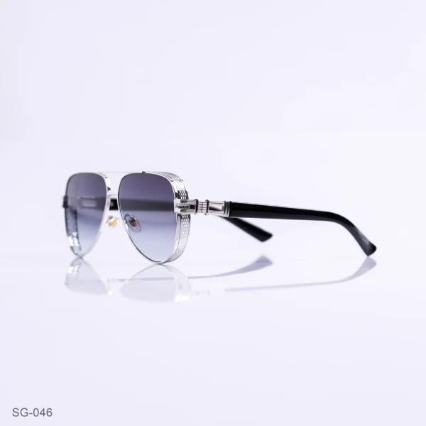 SG-046 - Stylish Gradient Lens Premium Classic Silver Frame Aviators