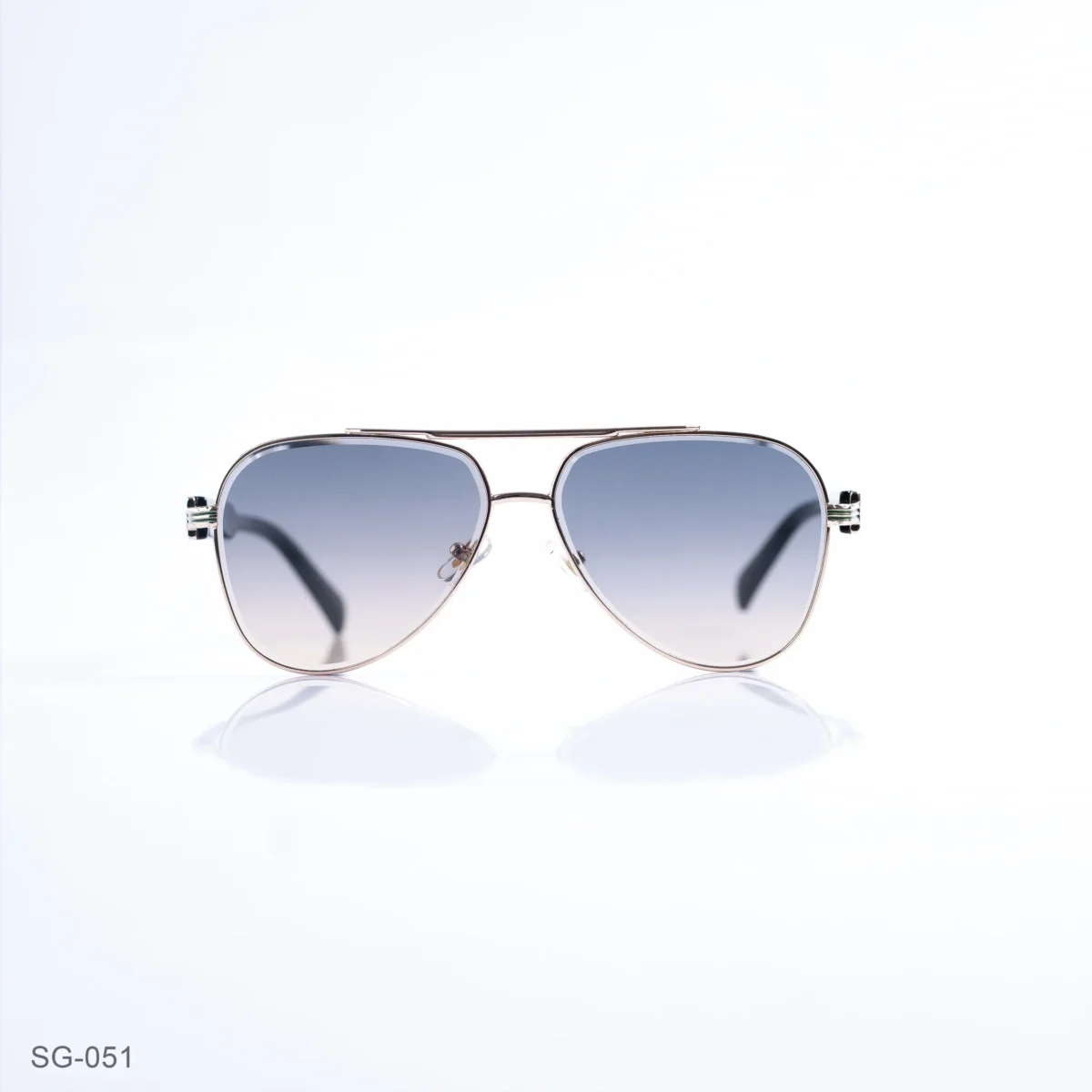 SG-051 - Stylish Gradient Lens Premium Classic Gold Frame Aviator Sunglasses