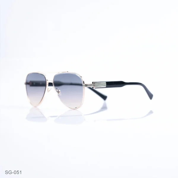 SG-051 - Stylish Gradient Lens Premium Classic Gold Frame Aviator Sunglasses