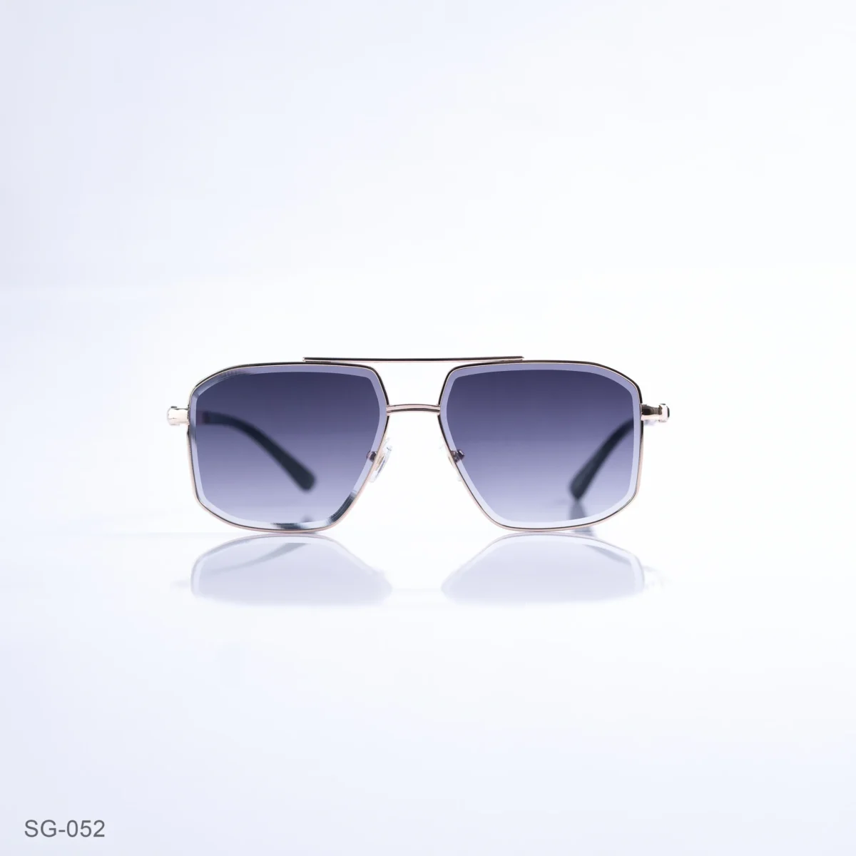 SG-052 - Modern Gold Finish Premium Geometric Sunglasses