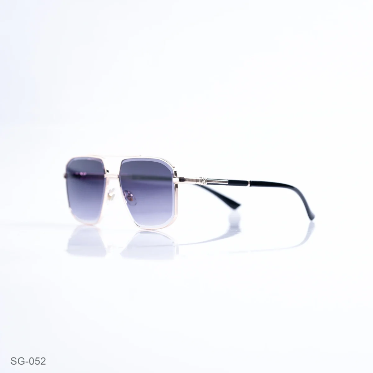 SG-052 - Modern Gold Finish Premium Geometric Sunglasses