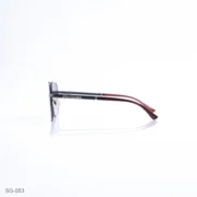 SG-053 - Modern Brown Finish Premium Geometric Sunglasses