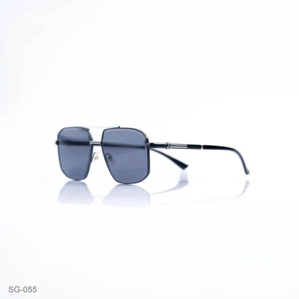 SG-055 - Modern Black Finish Premium Geometric Sunglasses