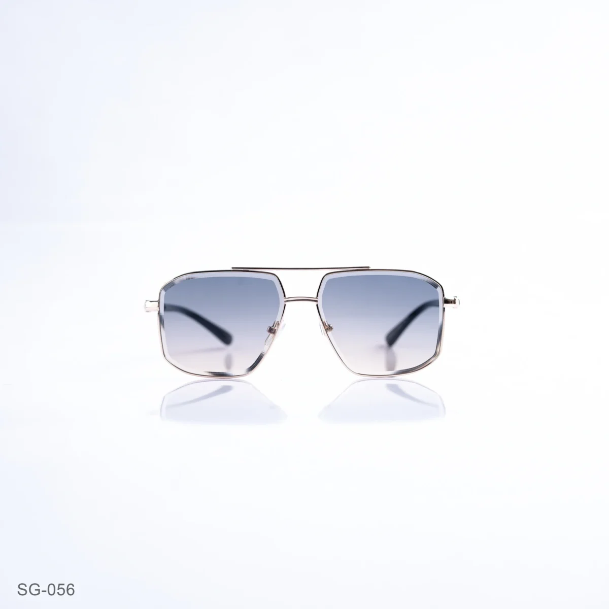SG-056 - Modern Gold Finish Premium Geometric Sunglasses