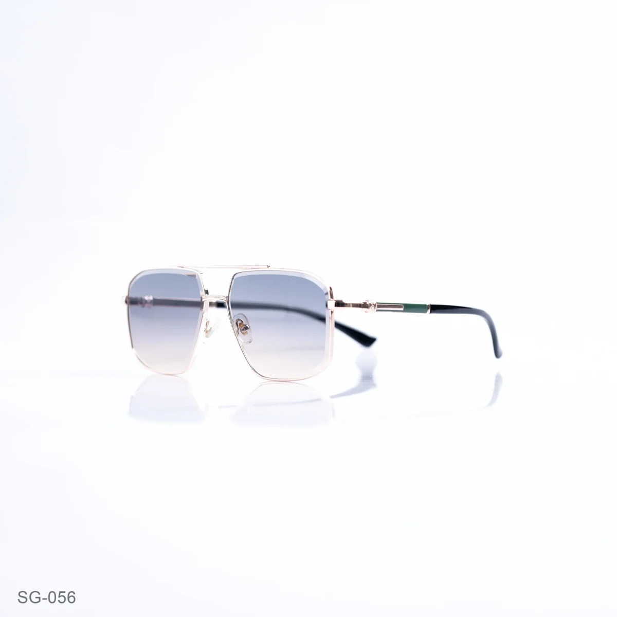 SG-056 - Modern Gold Finish Premium Geometric Sunglasses
