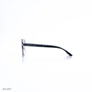 SG-057 - Modern Silver Finish Premium Geometric Sunglasses