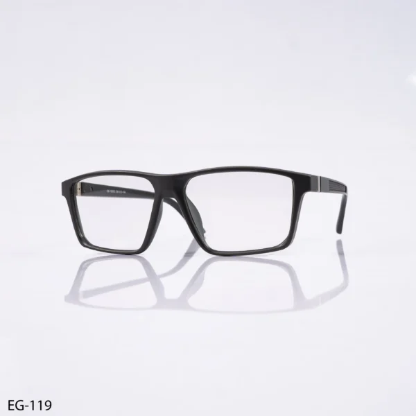 EG-119 – Matte Gray Rectangular Full Rim Eyeglasses