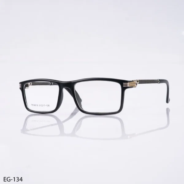 EG-134 – Black Silver Accent Full Rim Eyeglasses