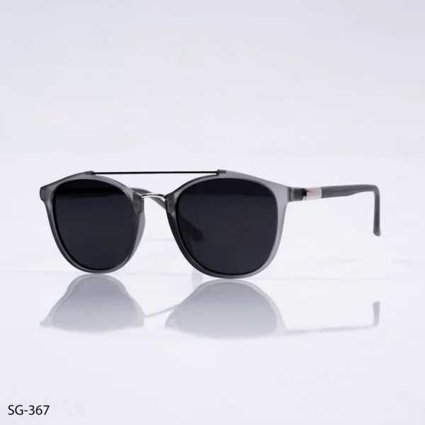 SG-367 – Ultra-Light Polarized Gray Double Bridge Full Rim Sunglasses